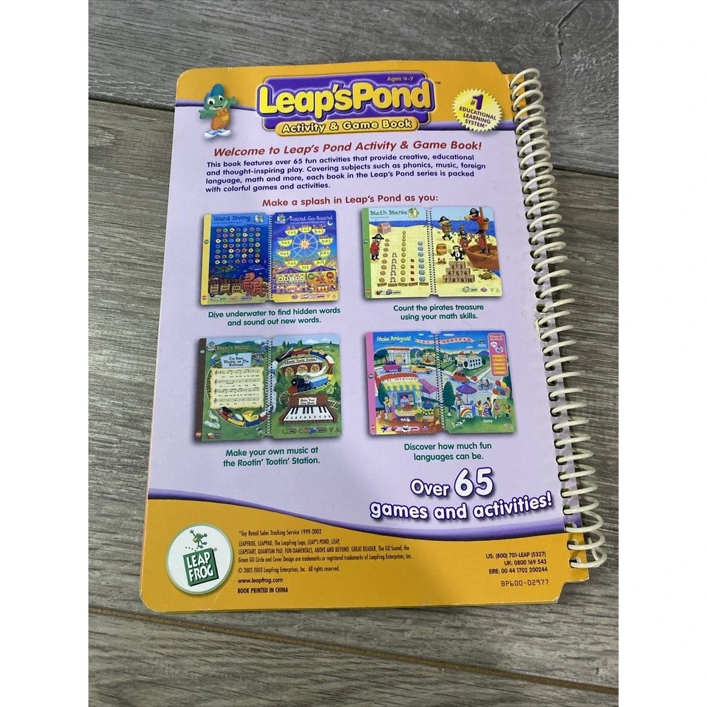 Leap's Pond Leap Frog Leap Pad - Activity & Game Book &‎ cartridge